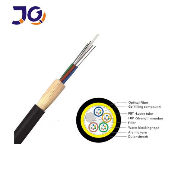 Single Sheath G652D Span 100m Overhead Optical Fiber Cable