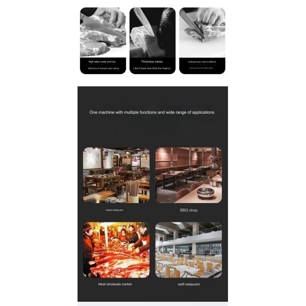 Fully Automatic CNC Operation Meat Slicer Machine for Frozen Meat Adjustable Thickness