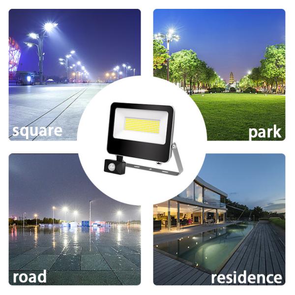 Прожектор безопасности IP65 водонепроницаемый горячая продажа светодиодный светодиод Алюминиевый корпус с датчиком движения для стены садовой улицы