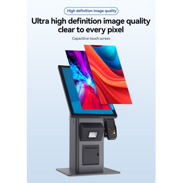 23.8 Inch Restaurant Self Service Kiosk with NFC POS Terminal LCD Android Touch Screen for Payment Self-Ordering Terminal