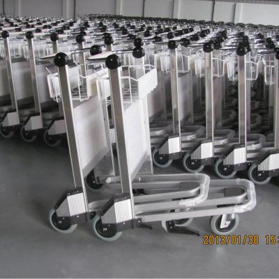 Stainless Steel Powder Coating Airport Luggage Trolley 250 Kgs Per Layer Load Ability