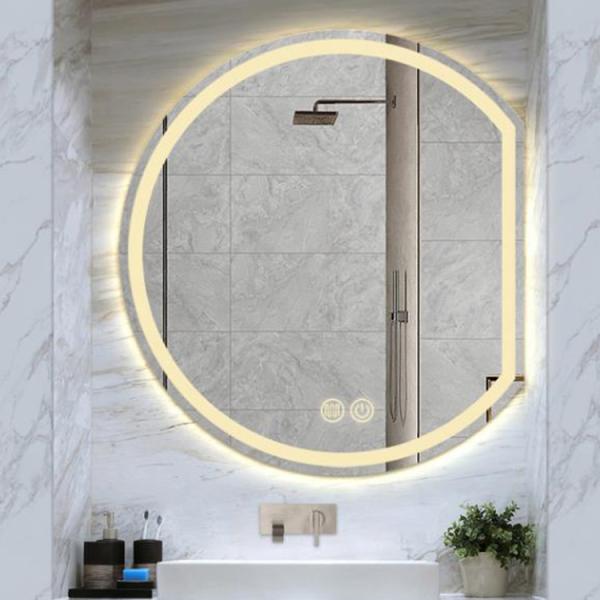 3000K - 6000K Bluetooth Music Mirror Customized Round LED Vanity Mirror