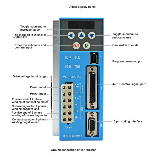 2 Phase 6.5N.M LC86H298+LCDA808H Closed Loop Stepper Nema 34 For CNC Machines