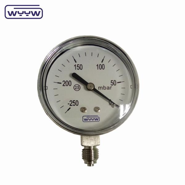 MMWC & Mbar 63mm Capsule Pressure Gauge Manometer Stainless Steel Material