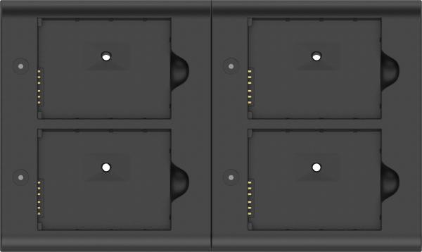 Battery charging Dock, 4 slots battery, color: black, fits for: M63 battery