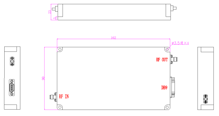 2851-2861 MHz RF S Band PSat 47 dBm Усилитель высокой мощности для микроволновой связи, обеспечивающий надежную связь.