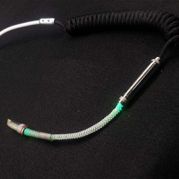 Mechanical Keyboard Cable Audio Microphone Metal XLR 4P Connector Coupling Type-C Port