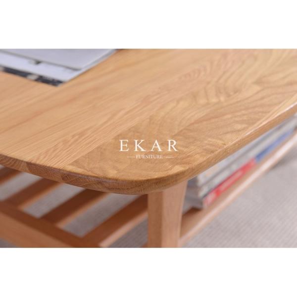 Oval Coffee Table 4 Legs Solid Wood Egyptian Style Living Room Furniture