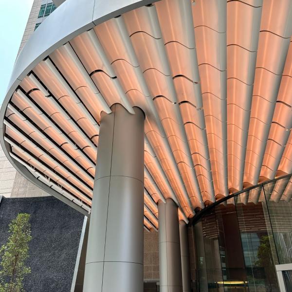 Fashionable Decorative Horizontal Aluminum Louver Customized For Commercial Building