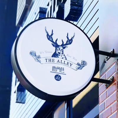 Customized Hanging Lightbox Sign Round 50cm-120cm Outdoor Double Sided