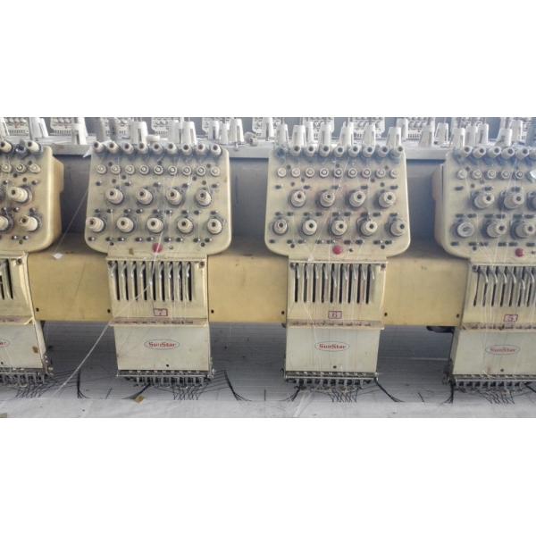 9 Needles Used SunStar Embroidery Machine 20 Heads 300 x 750mm