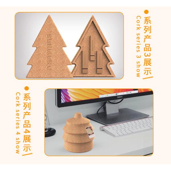 Контейнер из корка для рождественской елки с корковой крышкой