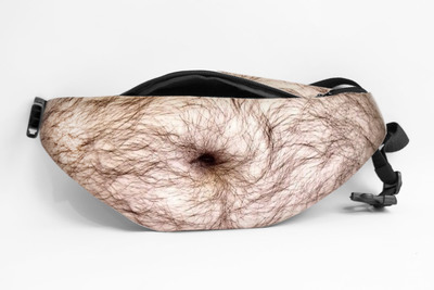 Customized Pattern Novelty Fun Men Women  PU Dad Bag Dad Bod Waist Bags Beer Fat Hairy Belly Fanny Pack