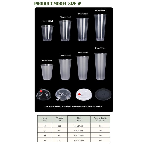 Taza de plástico desechable de inyección de PP de claridad cristalina y resistencia al calor de 120 ° C.