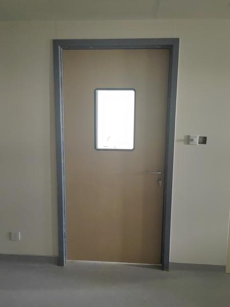 Porta única de aço de madeira para hotel, apartamento do hospital escolar