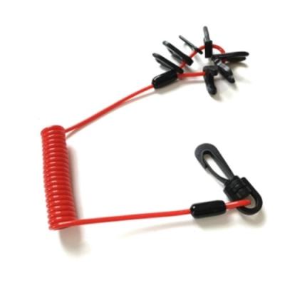 cor vermelha popular de 7 cabos chaves de Lanyard Plastic Jet Ski Stop do interruptor da matança