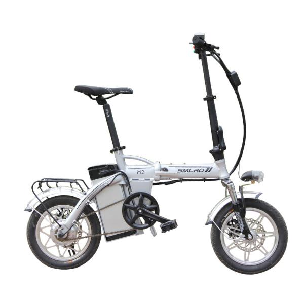 14 Inch Mini Aluminium Electric Bike , Folding Single Speed Electric Bicycle