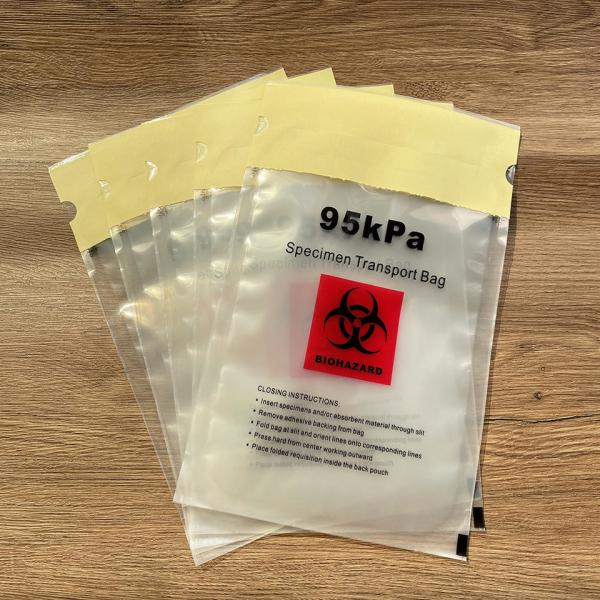 Wholesale Sample Bag Biohazard Specimen Transport Bag Transparent 95kPa Biohazard Bag Specimen Transport Bag