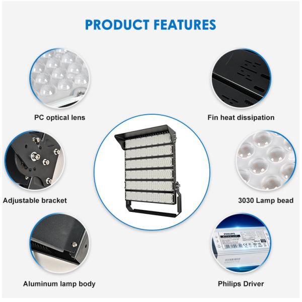 CREE 1750W светодиодное освещение стадиона для наружной арены 120000lm