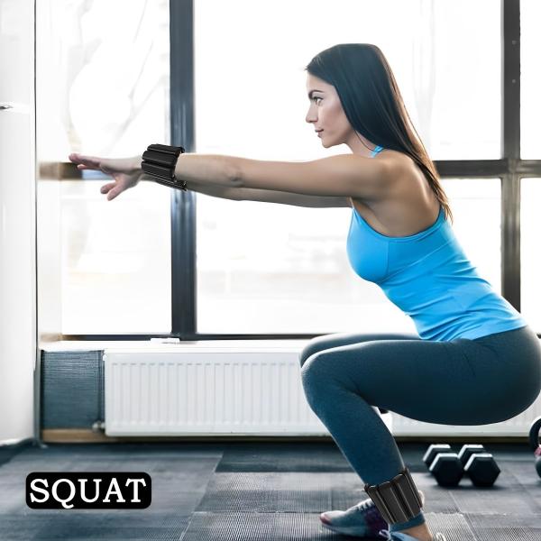 2Lbs Silicone Adjustable Ankle Wrist Weights For Home Gym Use Yoga Dance Pilates