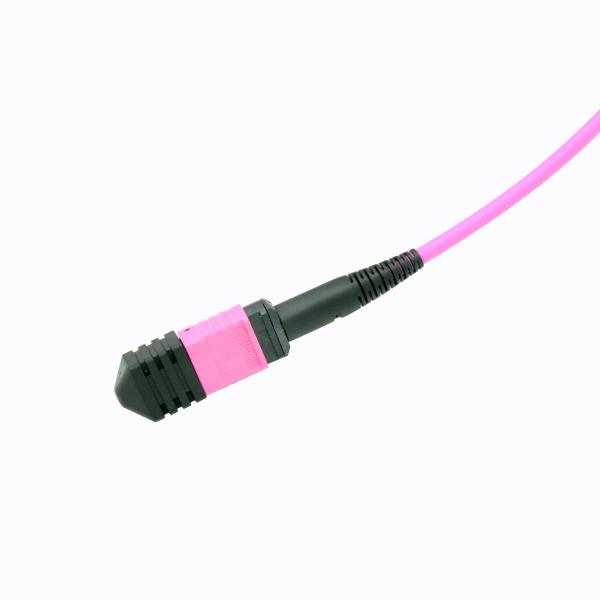 Multimode 12F MPO MTP Patch Cord 50/125μm Om4 Fiber Optic Cables For Telecom