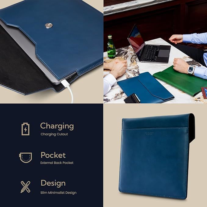 Premium PU Leather Laptop Sleeve Case Slim Compatible for Laptop Stylish Design Custom Logo Wholesale OEM/ODM/Private Label