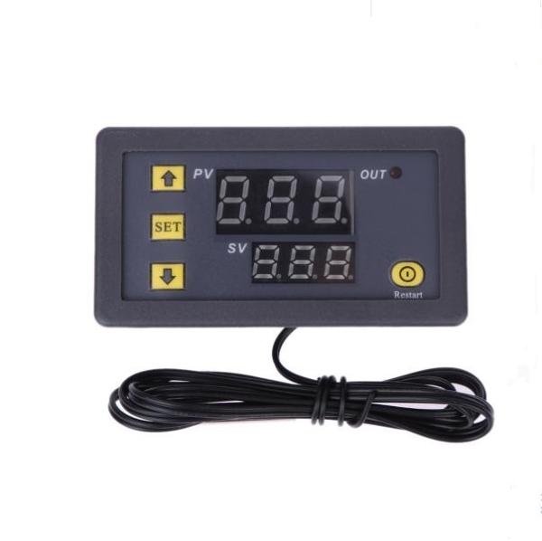 W3230 DC12V Digital Temperature Controller Red And Blue Display 20A -55-120 Degree Temperature Measurement Data Save