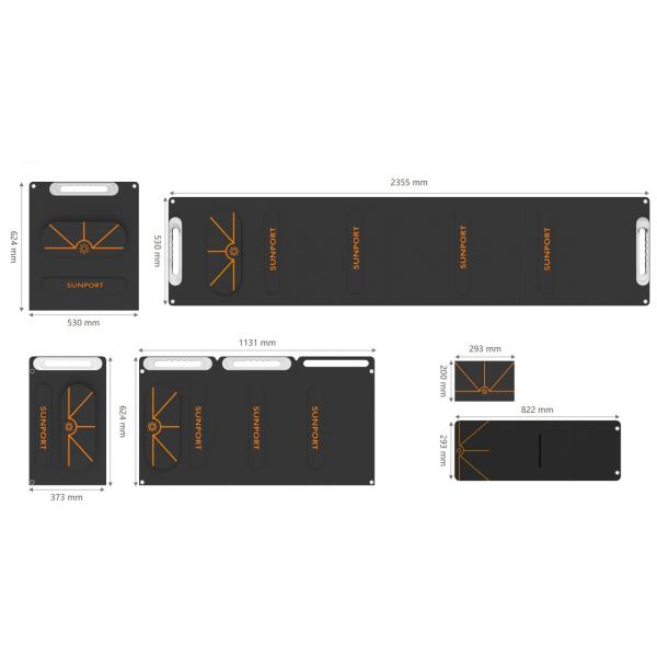 Электростанция панели солнечных батарей складчатости модуля Sunport портативная солнечная для поручая телефонов