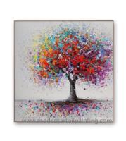 Pintura moderna colorida da árvore de Art Oil Painting Hand Painted do sumário para a sala de visitas 32