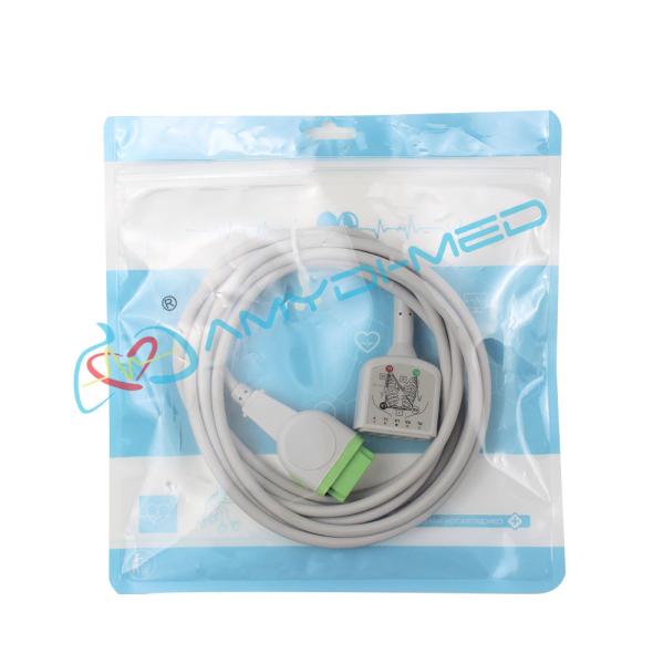 TPU Medical ECG Cable Ge Marquette Rectangle 11P 5 Leads ECG Trunk Cable