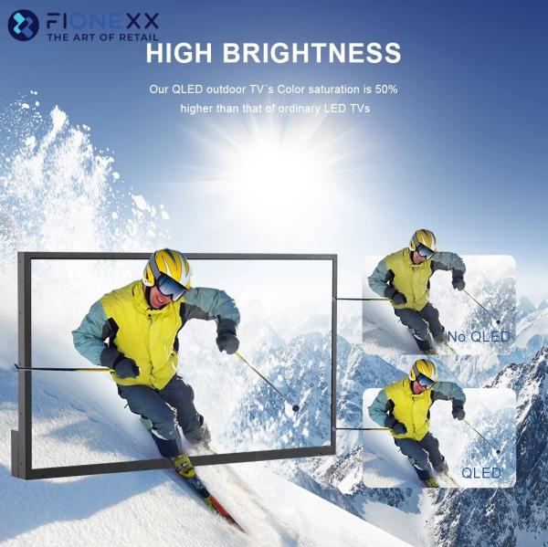 HDMI Wireless Outdoor TV IP65 2500nits 4k 60 Hz Refresh Rate In Stock
