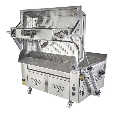 Máquina de fritura automática de pequeno porte para descarga de alimentos utilizados