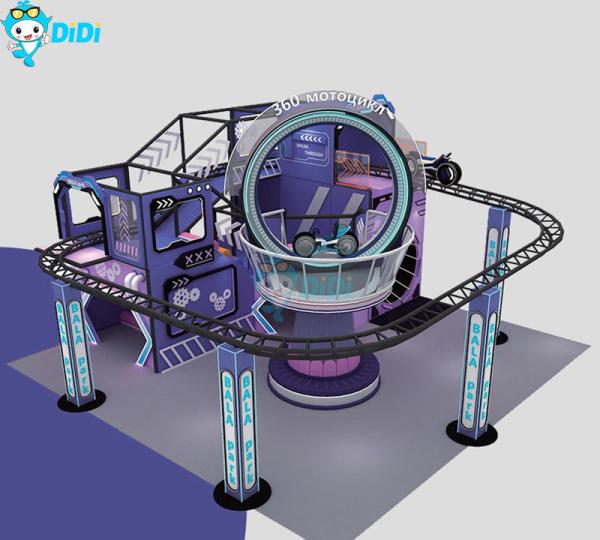 360 Degree Flying Bike Ride Light Wheel Swing Machine For Backyard Amusement Park