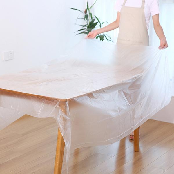 Disposable PE Plastic Dining Table Cloth Rectangular Tablecloth Package Gross 0.500kg