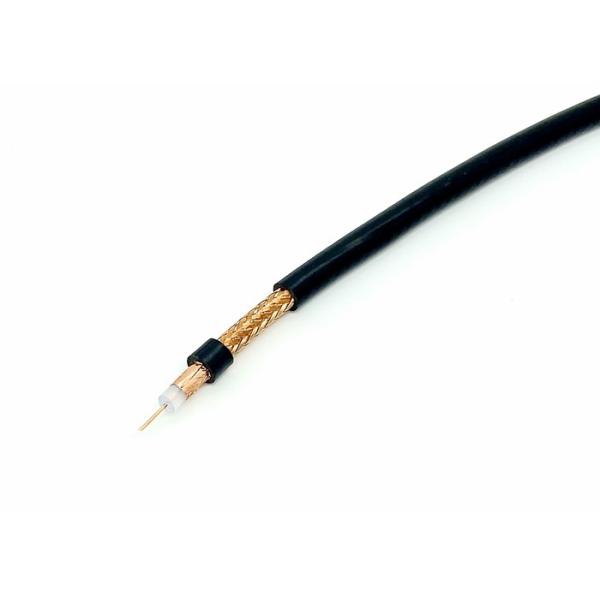Vidéo de VR90 BNC cable l'aluminium d'or de couleur d'isolation solide du PE 3,7