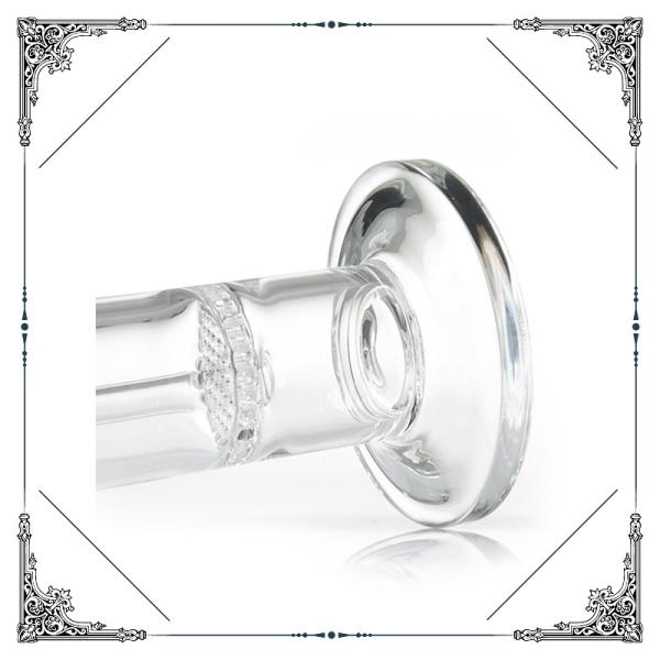 8.5 Inches Bubbler Honeycomb Perc Mini Smoking Water Pipes Pressing Crystal Thick Base