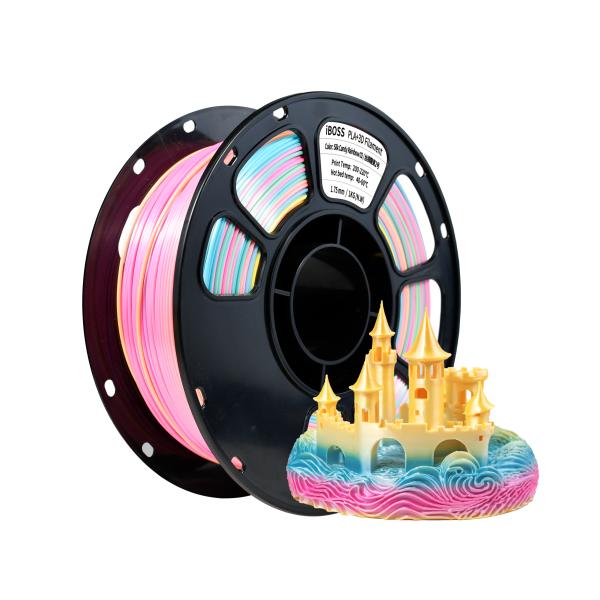 iboss 3d Printing Filament 1000g Silk Canada Rainbow 2 Color PLA+ 3D Printer Filament 1.75mm 
