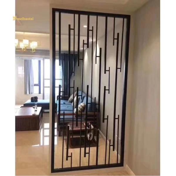 201 Stainless Steel Room Divider with Laser PVC and Mirror Finish Metal Wall Divider