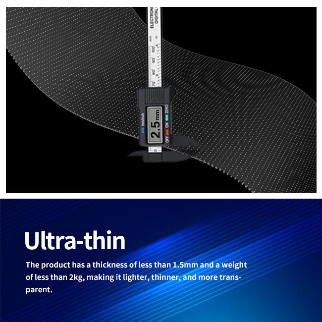P16 DC 5V Ultra Clear High Transparency LED Display Panel with Flexible Adhesive Mount for Enterprise Exhibition Halls