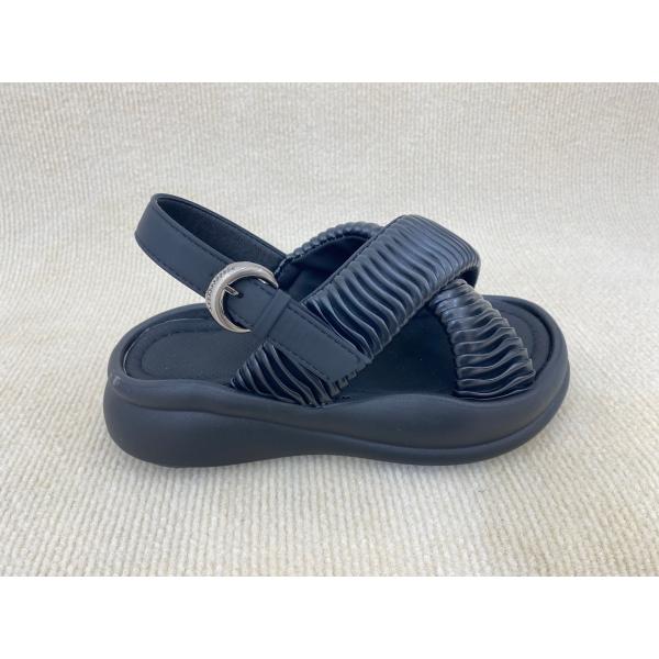 Flat Heel Women Black Flip Flops For Beach Pool Summer Black Platform Flip Flops