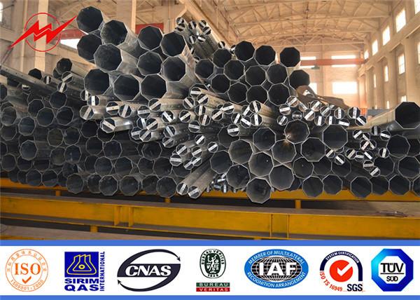 Metal Tubular Power Utility Poles For 33kv Transmission Line Steel Pole Tower