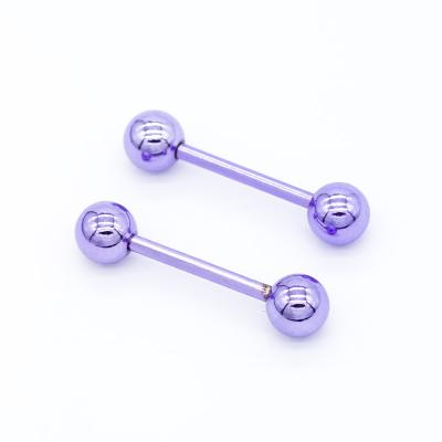 O bocal 316 de aço inoxidável que perfura o bocal da cor do roxo de Jewellry 15mm soa o calibre 14