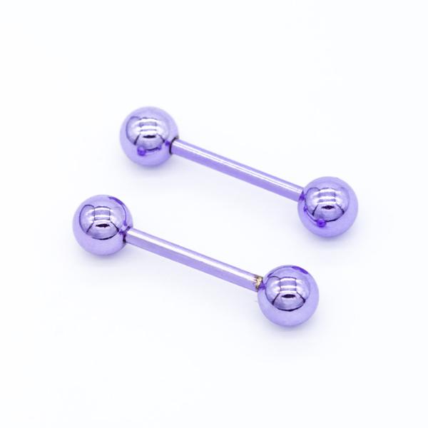 O bocal 316 de aço inoxidável que perfura o bocal da cor do roxo de Jewellry 15mm soa o calibre 14
