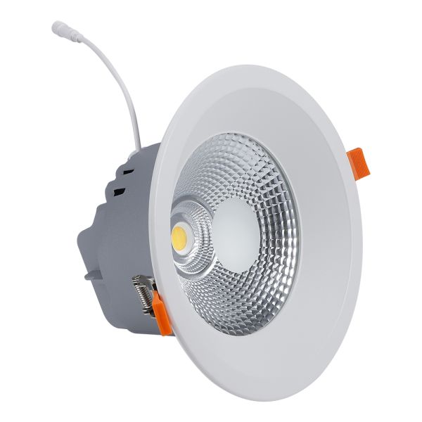 190mm 220mm 280mm LED COB Downlight with 50,000 Hours Lifespan Die-casting Aluminum Heatsink and CCT Changeable for Office