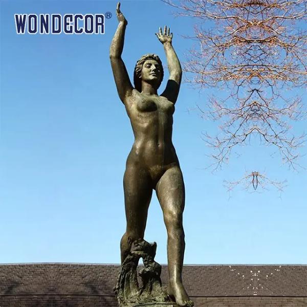 Customized life size outdoor decorative art nude Bronze sculpture