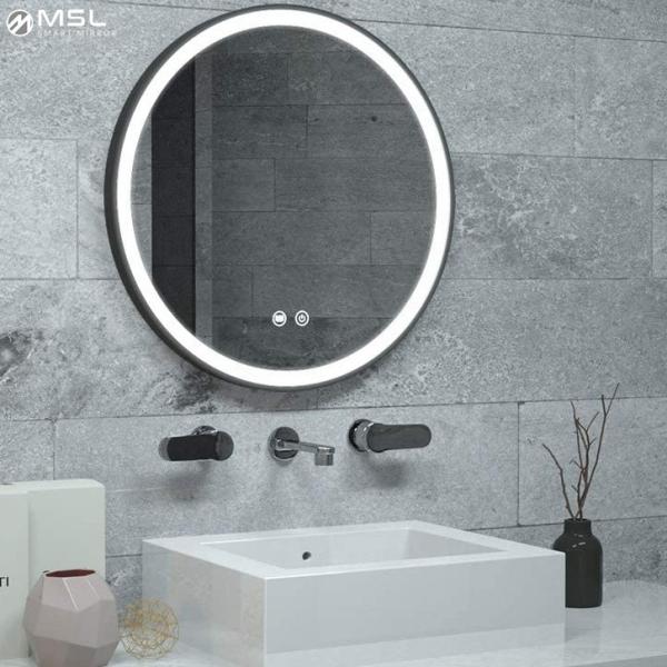 Warm White LED Round Bathroom Mirror 800*600mm Touch Screen LED Mirror IP44