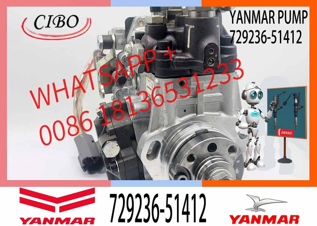 Насос для впрыска топлива 729236-51412 для двигателя Yanmar 3TNV88