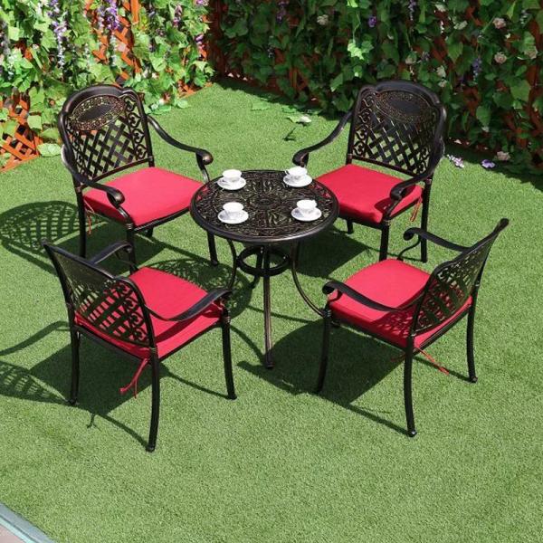 Алюминиевая мебель для двора в вилле европейский кухонный набор из литого алюминия