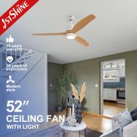 Ventilateur de plafond en courant continu blanc silencieux avec télécommande intelligente à 6 vitesses