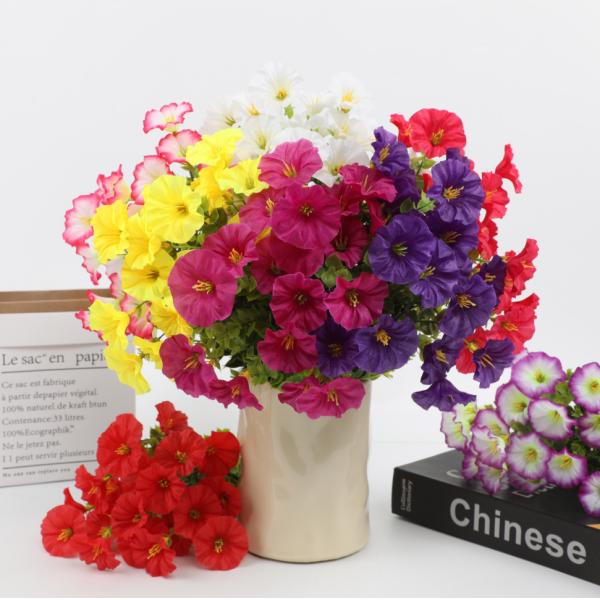 Artificial simulated morning glory outdoor home decoration ornaments